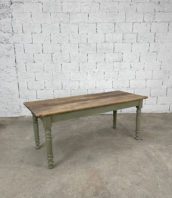 ancienne-table-de-ferme-en-noyer-pieds-tournés-patine-vert-amande-mobilier-vintage-5francs-1