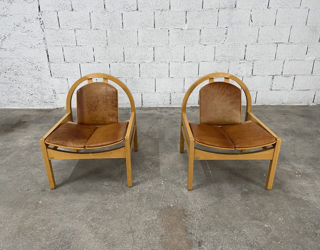 anciens-fauteuils-bas-baumann-hetre-cuir-vintage-5francs-1
