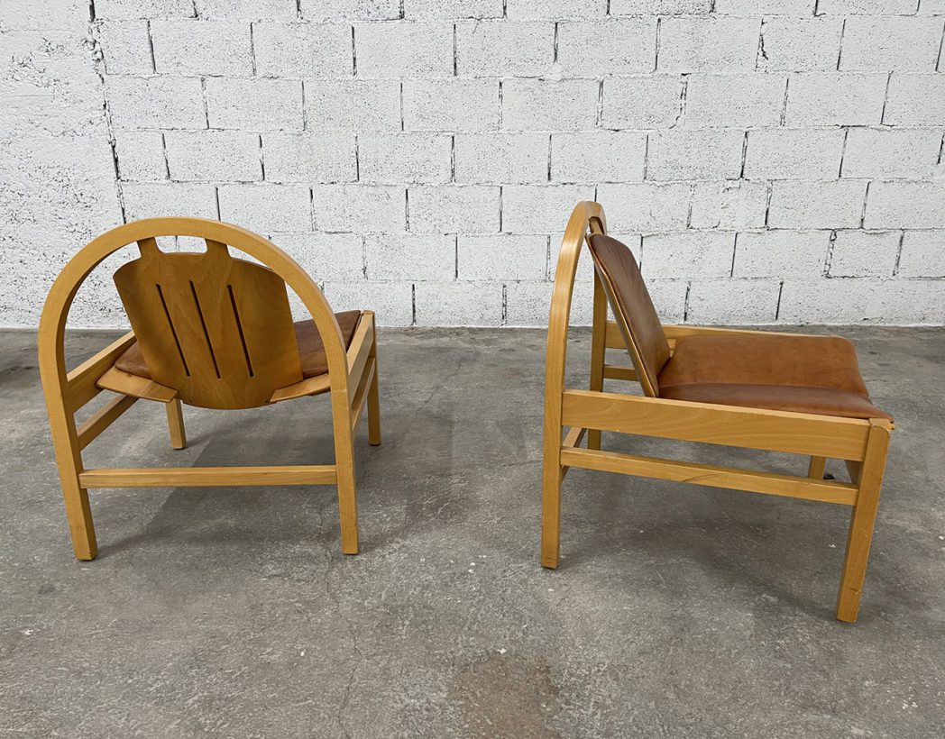 Paire de tables basses en chêne années 50 - Nord Factory