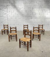 ensemble-anciennes-chaises-charles-dudouyt-chene-paille-tressee-vintage-5francs-1