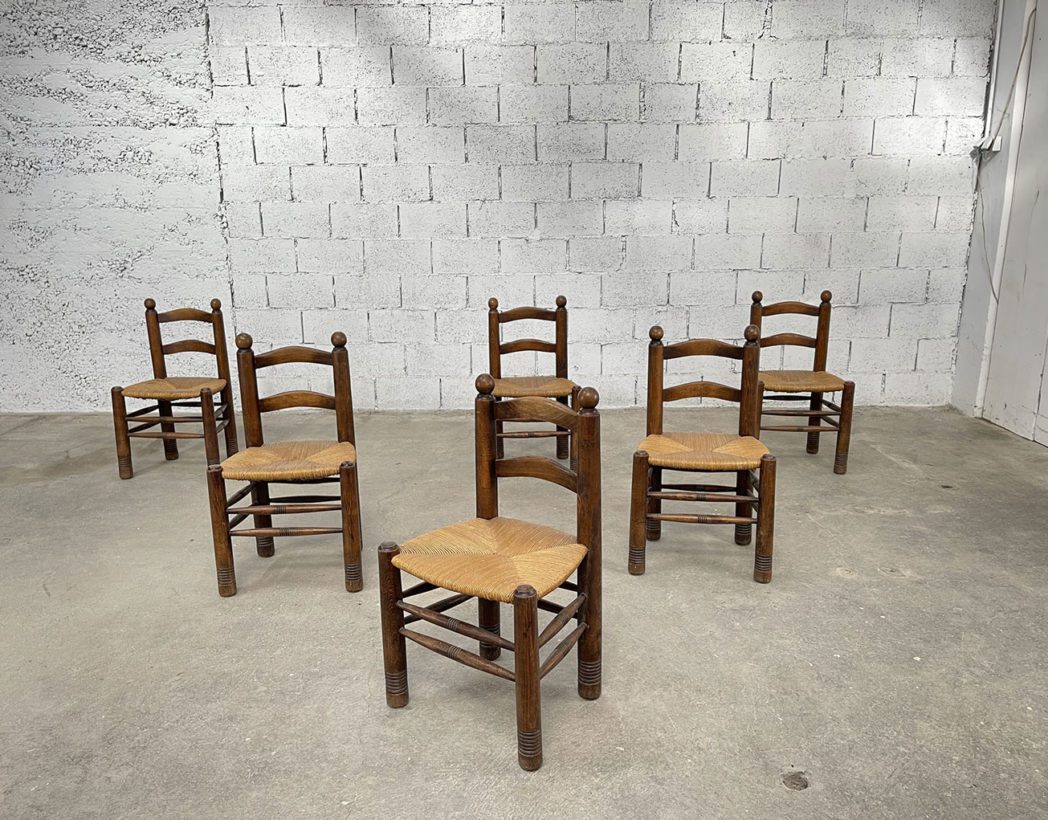 ensemble-anciennes-chaises-charles-dudouyt-chene-paille-tressee-vintage-5francs-2