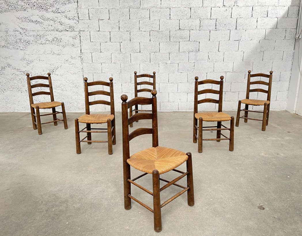 serie-six-anciennes-chaises-georges-robert-chene-paille-style-brutaliste-vintage-5francs-2