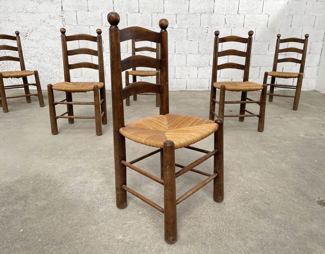 serie-six-anciennes-chaises-georges-robert-chene-paille-style-brutaliste-vintage-5francs-4