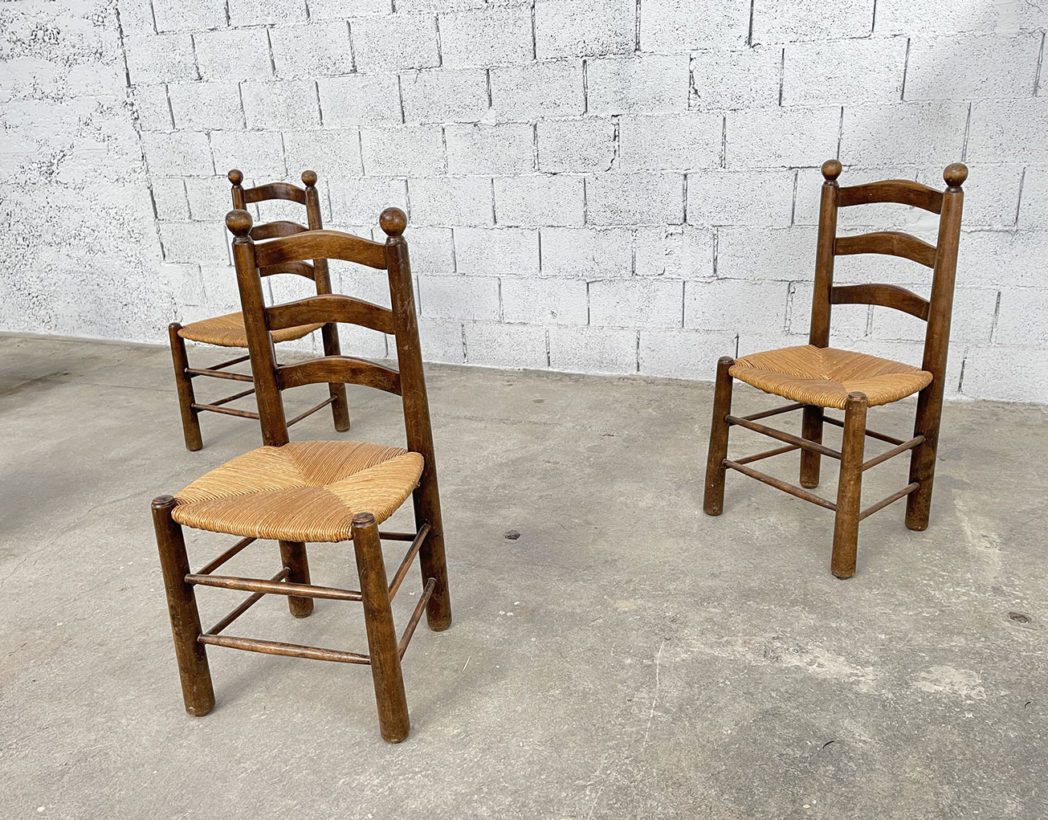 serie-six-anciennes-chaises-georges-robert-chene-paille-style-brutaliste-vintage-5francs-6