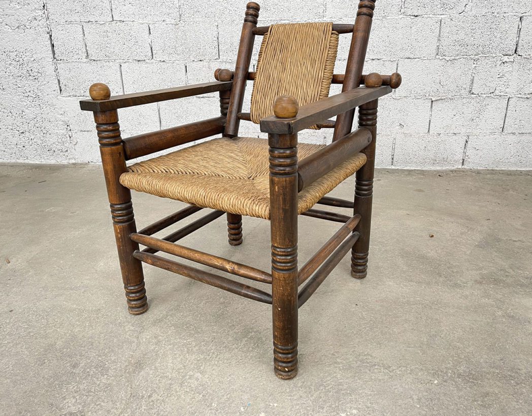ancien-fauteuil-bois-paille-charles-dudouyt-vintage-5francs-4