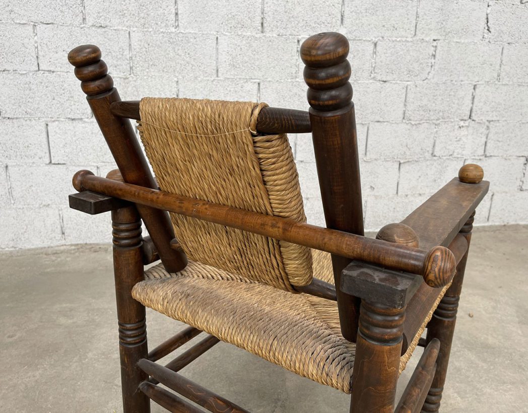 ancien-fauteuil-bois-paille-charles-dudouyt-vintage-5francs-6
