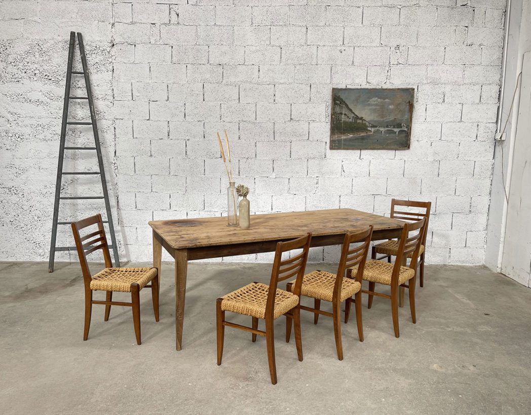 série-6-anciennes-chaises-design-audoux-minet-pour-vibo-epais-cordage-tresse-structure-chene-vintage-5francs-7