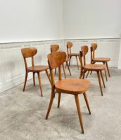 chaise baumann alouette bois 70 vintage 5francs 1 172x198 - Série de 6 chaises de bistrot Baumann "alouette"