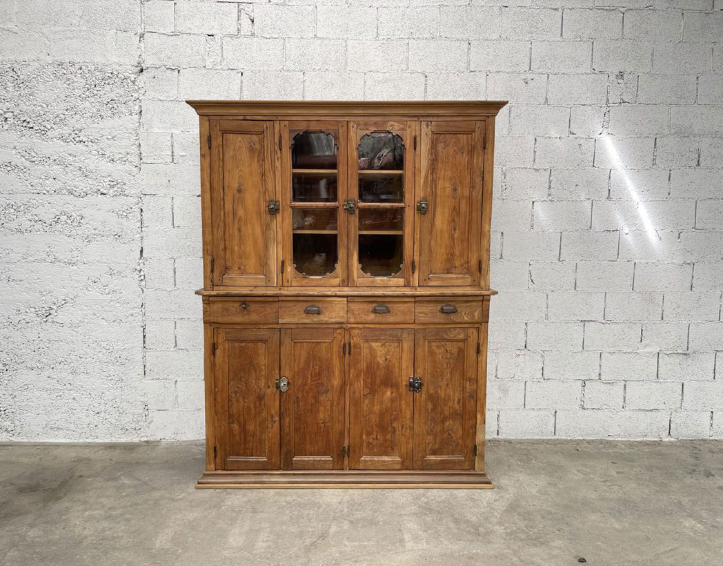 BUFFET BLANC 1900 2 PORTES 2 TIROIRS PATINE ANCIENNE