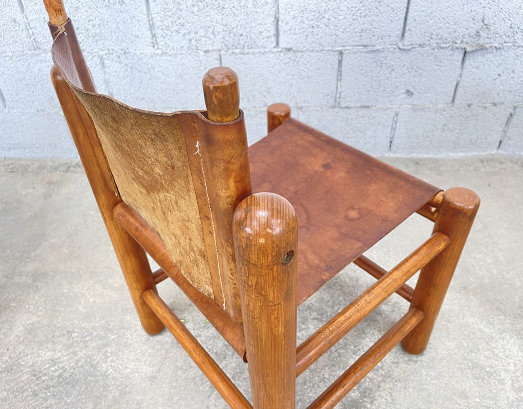 set-trois-fauteuils--vintage-knud-friis-scandinave-cuir-pin-5francs-9