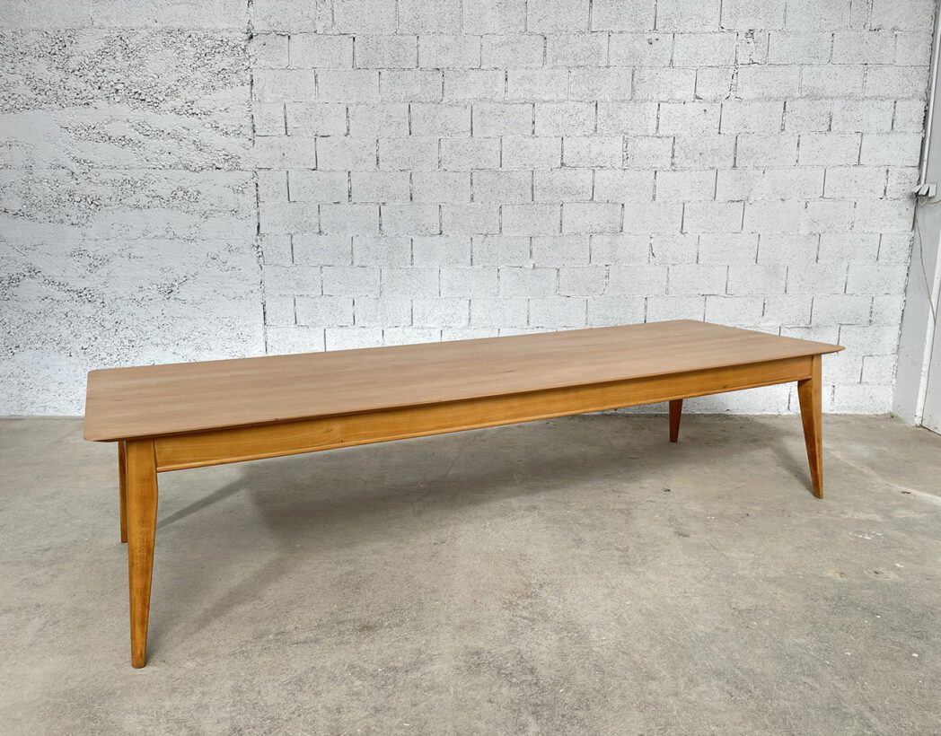 Grande table d’atelier de soierie en chêne 400cm modèle « Alpilles »