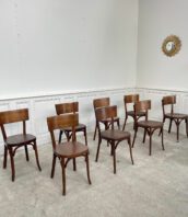 Baumann chaises bois bistrot vintage lot 5Francs 3 172x198 - Série d'anciennes chaises de bistrot Baumann années 1960