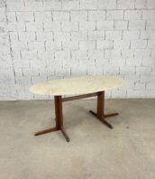 ancienne-table-à-manger-ovale-esprit-knoll-plateau-marbre-bois-mobilier-vintage-5francs-1