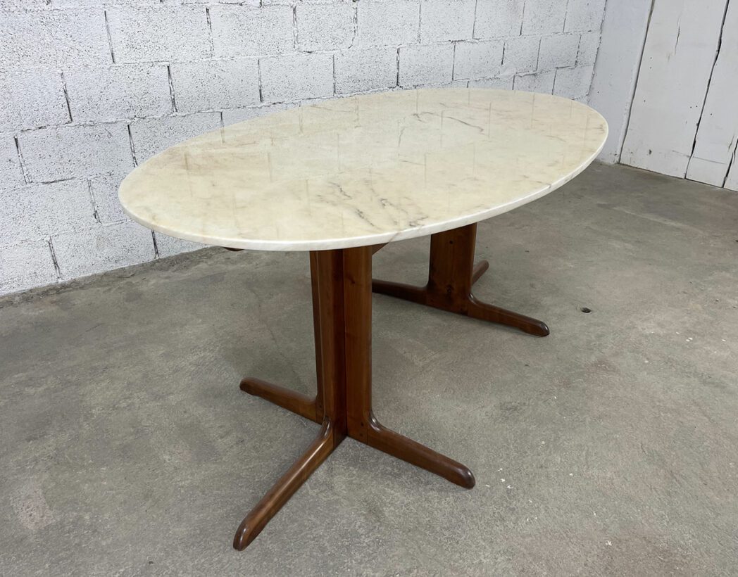 ancienne-table-à-manger-ovale-esprit-knoll-plateau-marbre-bois-mobilier-vintage-5francs-7
