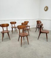 chaises baumann bois vintage 731 annees60 bon etat 5Francs 1 172x198 - Série d'anciennes chaises de bistrot Baumann années 1960
