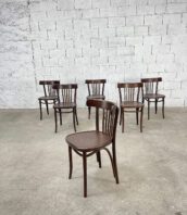 chaises bistrot bois vintage 1950 merebrazier 5francs 1 172x198 - Lot de chaises bistrot "Mère Brazier" style années 1950