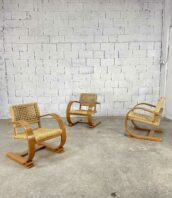 fauteuils Audoux Minet vintage hetre Vibo mobilier 5francs 1 172x198 - Fauteuils Audoux Minet vintage Vibo