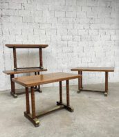 tables bistrot bois vintage 1930 brasserie 5Francs 1 172x198 - Tables de bistrot 1930 en chêne et laiton