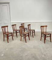 chaises vintage bois luterma mobilier 1950 5francs 1 172x198 - Lot de chaises Luterma années 1950
