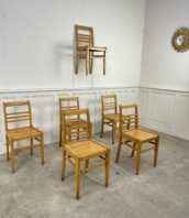 chaises vintage bois rene gabriel 5Francs 1 172x198 - Lot de 6 chaises René Gabriel