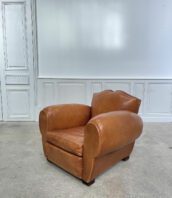 fauteuil club vintage cuir mobilier 5francs 7 172x198 - Fauteuil club vintage années 60