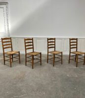 chaises paillees perriand vintage bauche annees50 5FRANCS 1 1 172x198 - Ensemble 4 chaises paillées dlg Charlotte Perriand