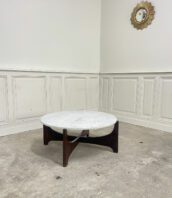 table basse vintage poignant marbre bois ronde 1960 mobilier 5Francs 3 172x198 - Table basse vintage circulaire en marbre et bois