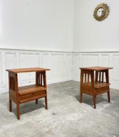 paire tables nuit vintage chene 1950 bois 5Francs 1 172x198 - Paire tables de nuit 1950 en chêne