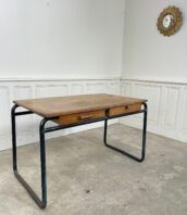 bureau bauhaus vintage 1930 chene acier 5Francs 1 172x198 - Bureau Bauhaus en chêne
