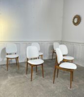 chaises bois baumann vintage tissu 5Francs 1 172x198 - Suite de 6 chaises Pégase Baumann