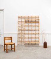 vestiaire rotin vintage italien 1960 pateres etagere 5Francs 3 172x198 - Vestiaire en rotin, Italie, années 1960